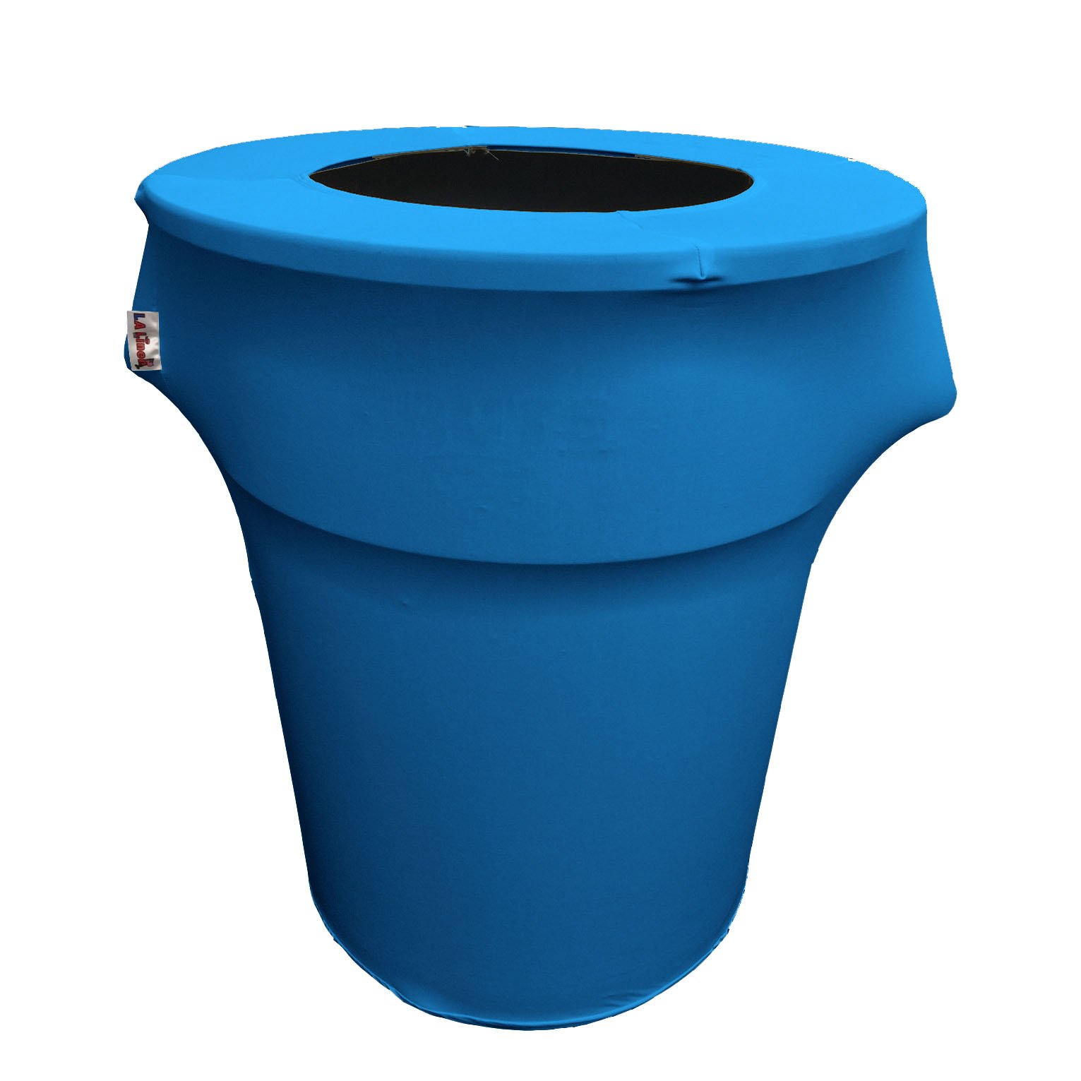 LA Linen Stretch Spandex Trash Can Cover 44-Gallon Round,Turquoise, Microfiber Polyester, 66 x 81.28 x 0.05 cm — image 1