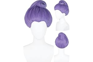 Light Purple Godmother Cosplay Wig Fairy Tale Movie Costume Wigs Synthetic Fiber Hair Wig for Women Unisex Halloween