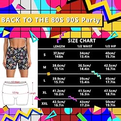 LARSD 80s Retro Biker Shorts Women 90s High Waist