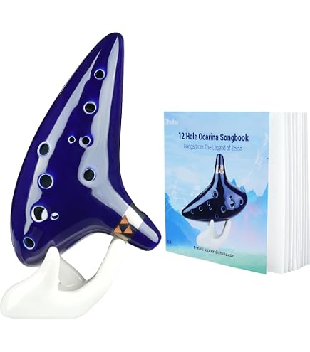 Bravura 12 Hole Ocarina – Alto C – Black Durable Plastic - Sweet