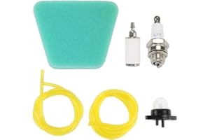 Buckbock 530037793 Air Filter Fuel Fuel Line Primer Bulb Spark Plug Replacement Maintenance Kit for Poulan Woodshark Wild Thing Craftsman 42CC Chainsaw Parts