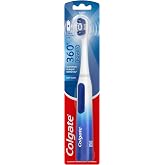 Colgate 360 Vibrate Deep Clean Battery Powered Electric Toothbrush, Soft | 1 AAA Battery Included, Sonic Powered, Great for Travel, Soft Vibrating Bristles, Cleans Teeth, Tongue, Cheeks, and Gums