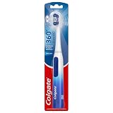 Colgate 360 Power Deep Clean Battery Operated Sonic Toothbrush, Soft Adult Toothbrush, Includes 1 AA Battery, Rubber Polisher, and Tongue and Cheek Cleaner