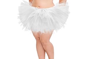 Fynnsure 5 Layers Plus Size Tutu Skirts for Women Extra Large Tulle Skirt 80s Adult Tutu Skirts Tutus Halloween Costumes