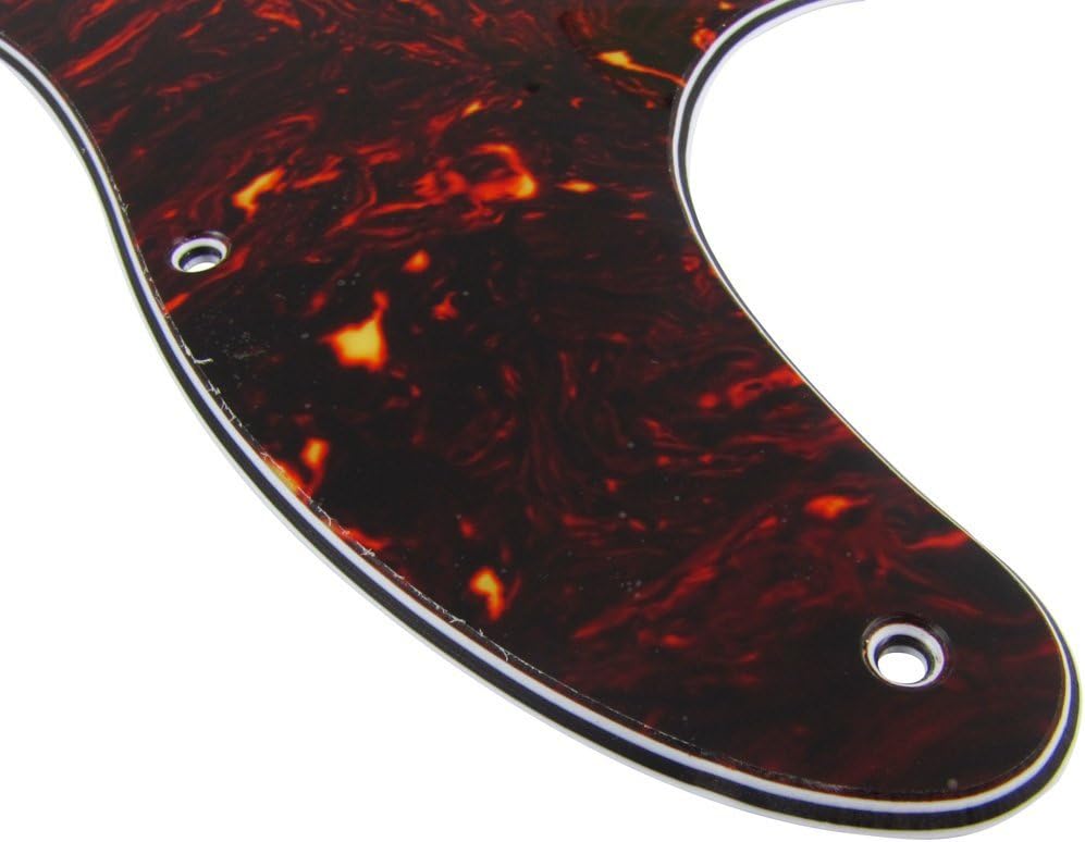 FLEOR 8 Hole 4Ply Brown Tortoise Shell TL Pickguard Single Coil Neck Hole Cut Guard Plate with Mounting Screws for U.S./Mexican Standard TL TE Plate Replacement - Image 5
