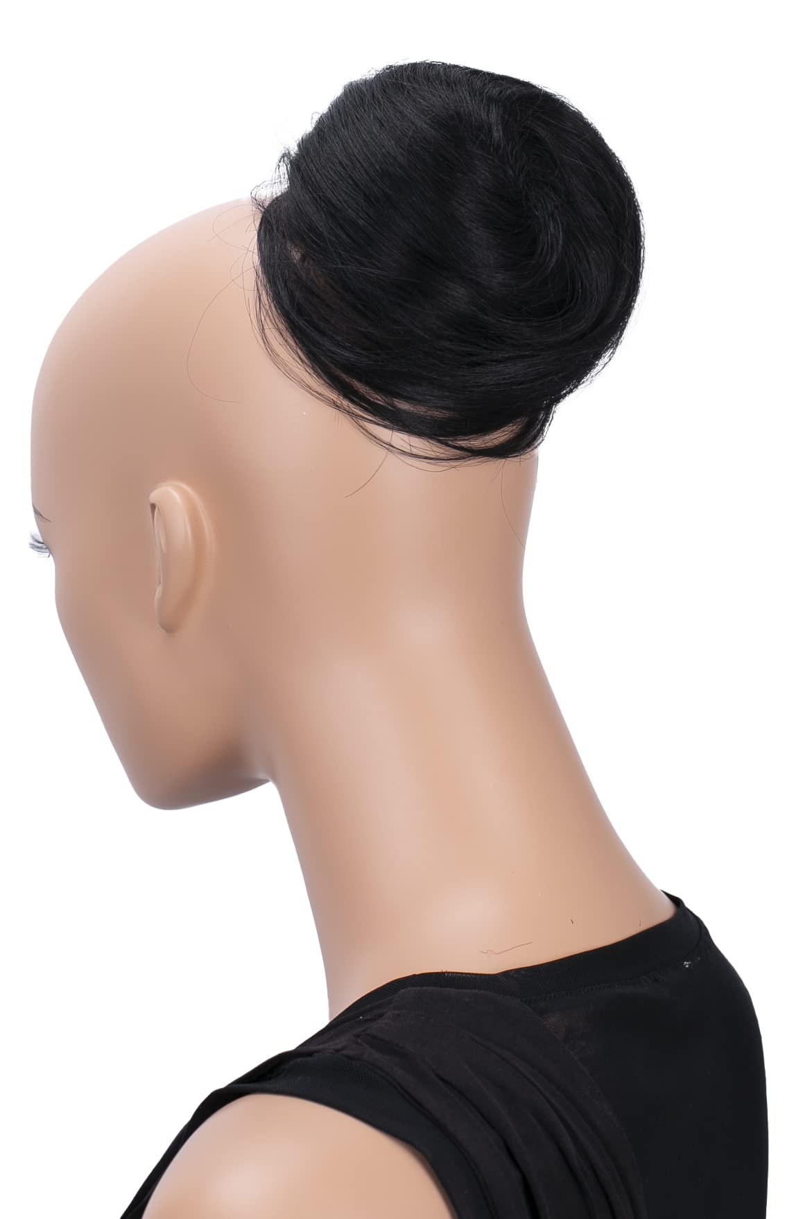 CAISHA Bun Hairpiece Ponytail Hepburn-Bun Scrunchie Updo Natural Black DC7 — image 1