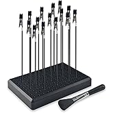 HUBEST Model Painting Stand Base Holder 15 Pcs Alligator Clip Sticks with Base Holder Modeling Tools for Airbrush Hobby Model
