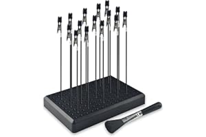 HUBEST Model Painting Stand Base Holder 15 Pcs Alligator Clip Sticks with Base Holder Modeling Tools for Airbrush Hobby Model