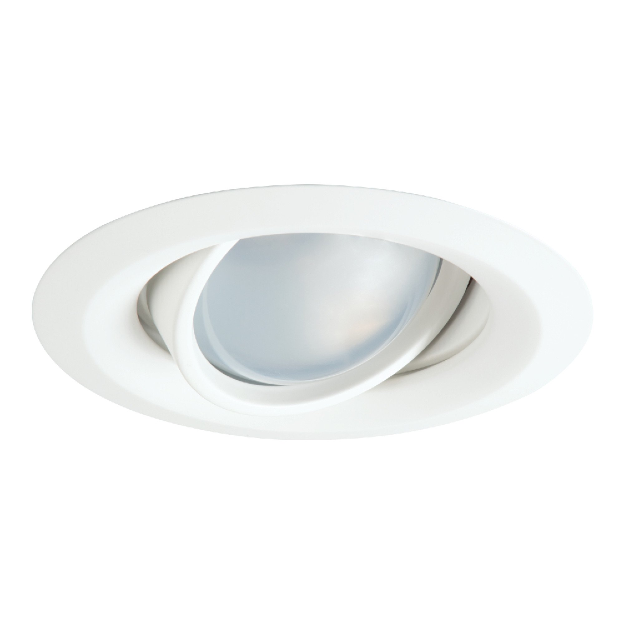 HALO 5165WH E26 Series Recessed Lighting Self Flanged Adjustable Gimbal with 25° Tilt, 5 In, White