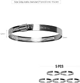 Noosverl 5 Pack Jubilee Clips 91-114 mm Stainless Steel Hose Clamps view 7
