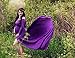 Maternity White Gowns Split Front Photography Dress for Photo Shoot,Purple(cotton),Large