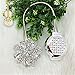 Magnetic Tieback, Kisstaker Crystal Curtain Holdbacks Blossom Diamond Clips with Stretchy Wire Rope for Home Office Decoration,Silver (Pack of 4)