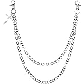 YBEATY Gothic Jean Chain Punk Double Layer Wallet Chain Hip Hop Style Pants Pocket Keychain Durable Belt Waist Layered Accessory for Adults Women Men