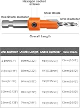 Lytool Hex Countersink Drill Bit Set 5Pcs 6.35mm Quick Change with 5 Bits view 4