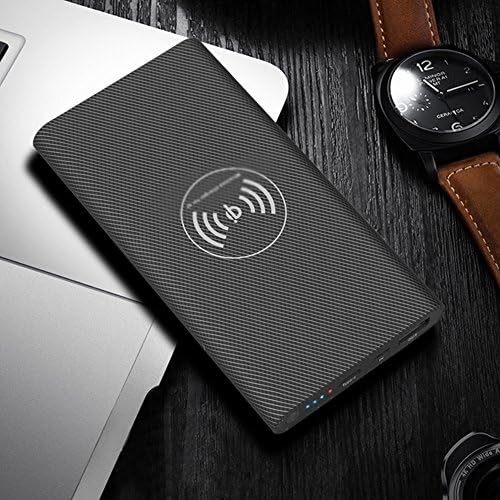 XCLXX Wireless Charging Treasure, Magnetism Wireless, iPhoneX, Fast Charge, Apple Samsung Millet Universal, Power Bank, Thin, Portable Slim Charging Treasure, Power Bank, Mobile Power,Black