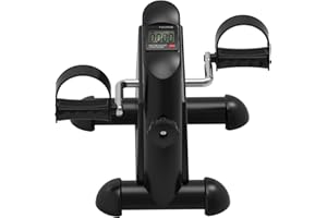 FITKS360 Under Desk Elliptical & Mini Exercise Bike – Seated Electric Leg Exerciser & Magnetic Pedal Machine for Seniors Arms & Legs Workout with Remote, LCD Display& Adjustable Resistance