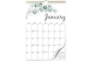 PIOOJK 2024 Calendar - Wall Calendar From January 2024 to December 2024, 2024 Aesthetic Modern Greenery Vertical Hanging Large Calendar with Thick Paper, Perfect for Monthly Organizing & Planning, 10"×14.5"