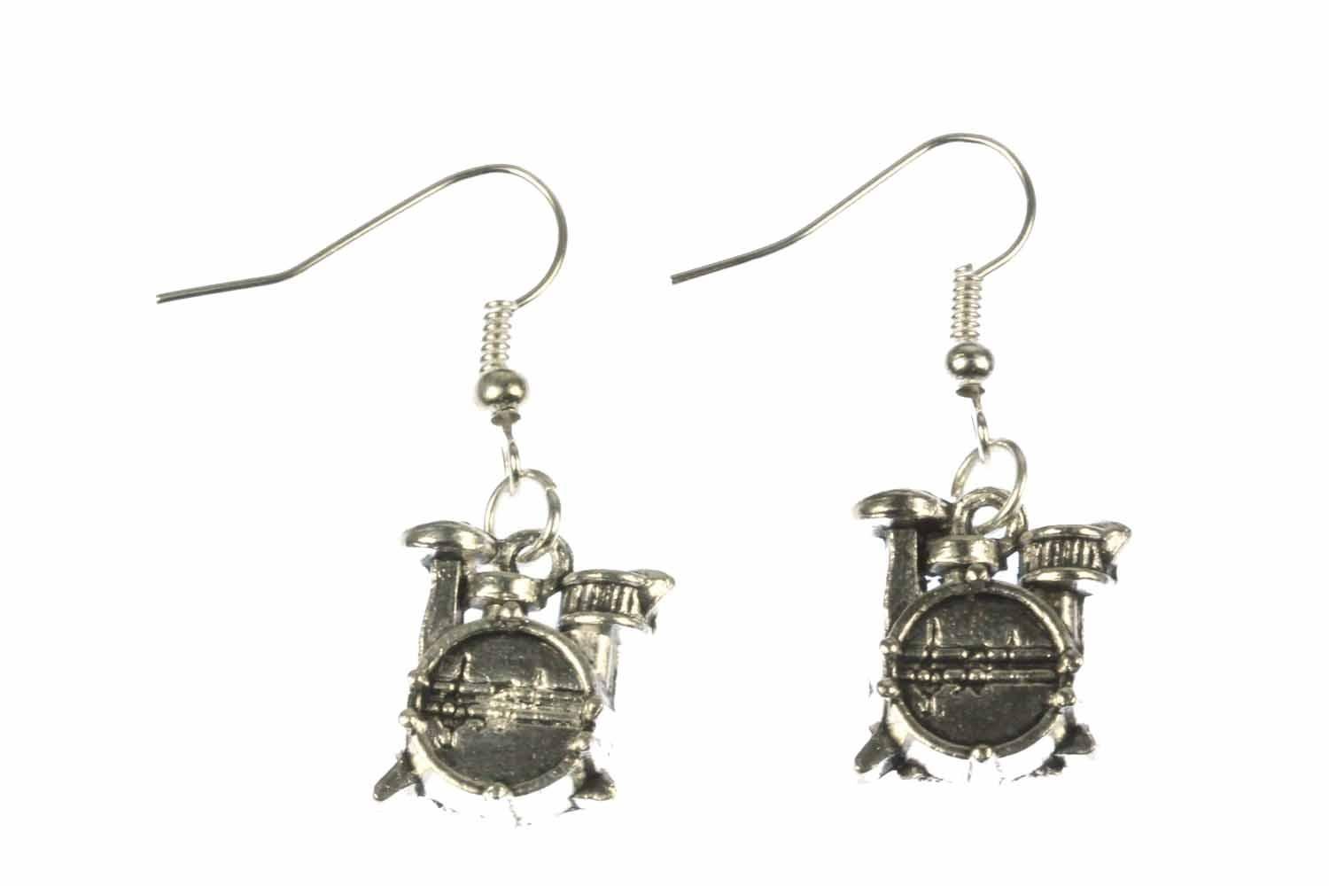 Drums Earrings Miniblings Drummer Musician Drum Sticks