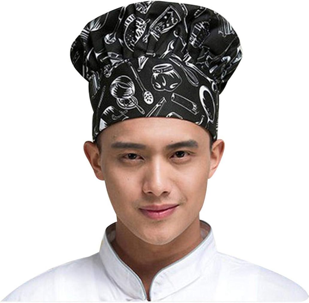Small Useful Tools for Kitchen Professional Stretchy Adjustable Men Cap Kitchen Cook Baker Catering Chef Hat