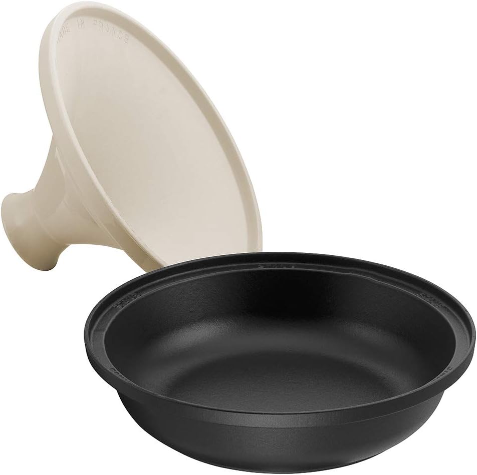 STAUB 28cm Cast Iron Tajine with Ceramic Lid for Traditional Moroccan Dishes - Black/Cream, 28 cm - Image 5