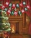 Merry Christmas Banner Christmas Party Garland Bunting Sign for Holiday Party Decoration Favors