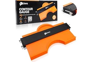 Lionz Contour Gauge Shape and Outline Tool - 10" Super Gauge Profile Tool with Lock and Adjusting Screws for Copying Angles a