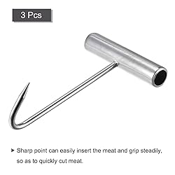 uxcell T-Handle Meat Boning Hook, Galvanized T