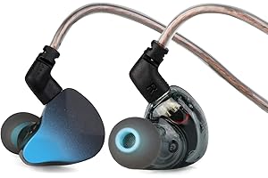 Linsoul Kiwi Ears Dolce 10mm LDP Dynamic Driver in-Ear Monitor, HiFi IEM with 3D Printed Resin Shell, Detachable 2 Pin OCC Cable for Audiophile Musician DJ