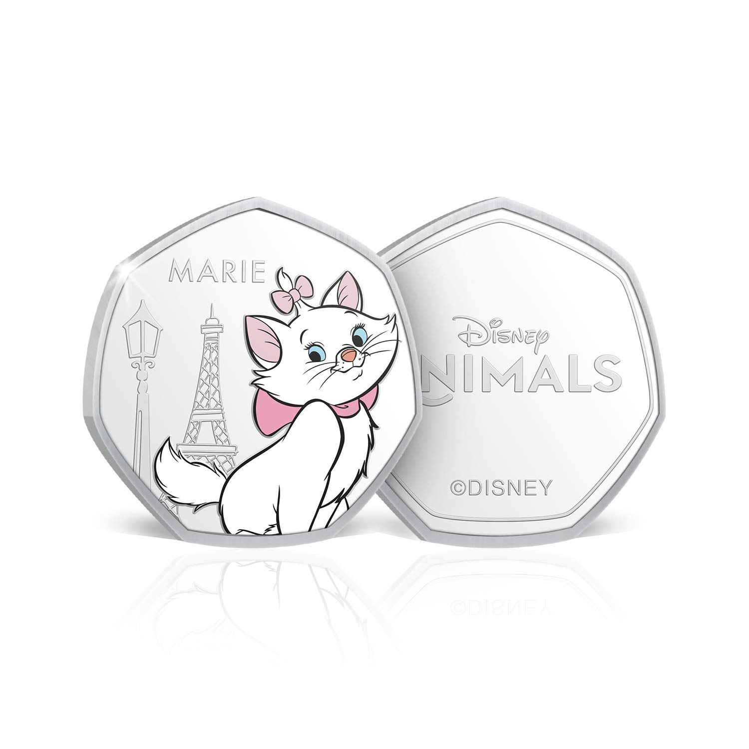 Disney Gifts 50p Shaped Silver Coin Limited Edition Aristocats Collectable Marie