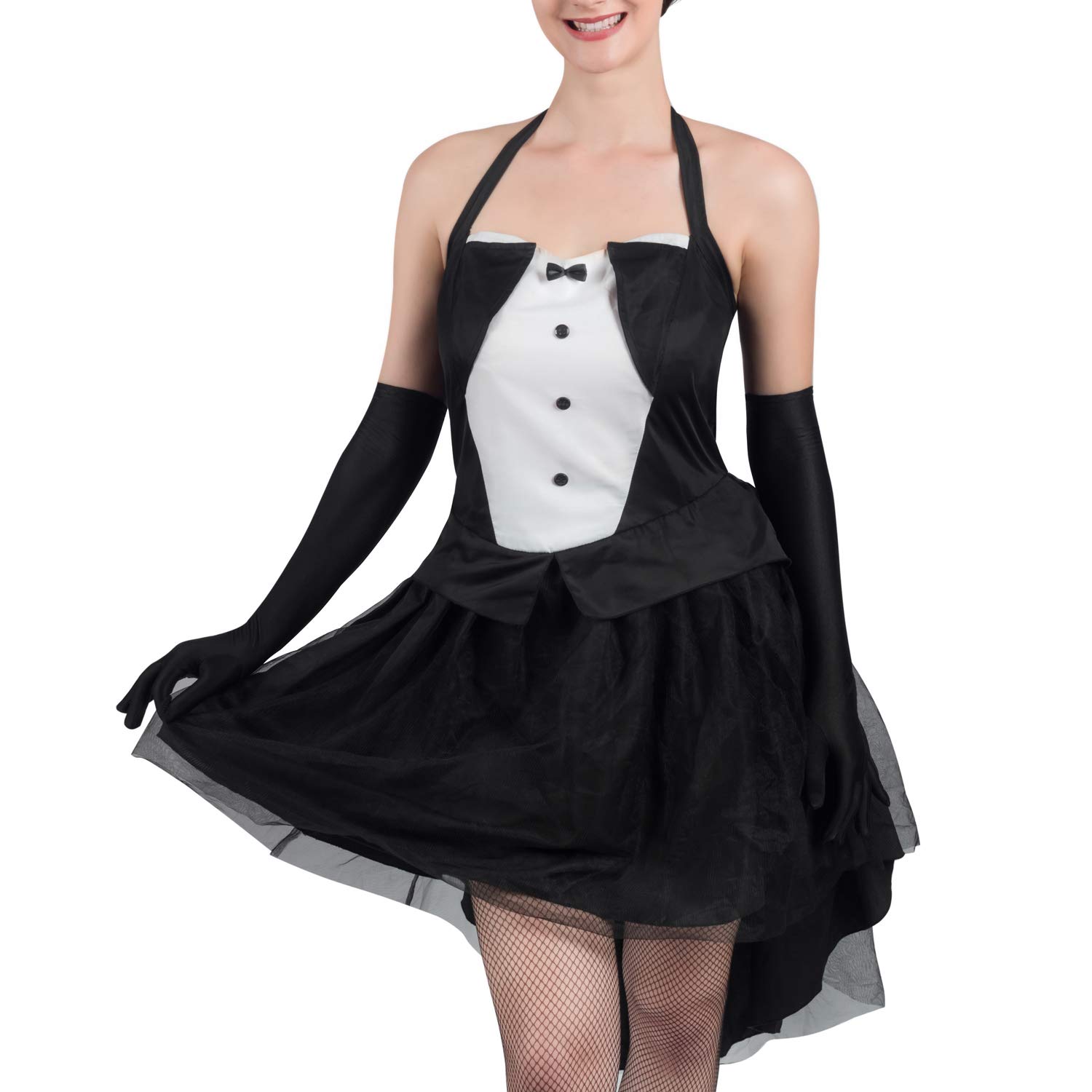 YaMeiDa Women\'s Bunny Costume Sexy Halloween Cosplay Tuxedo Party Dress Up Costume -XXL