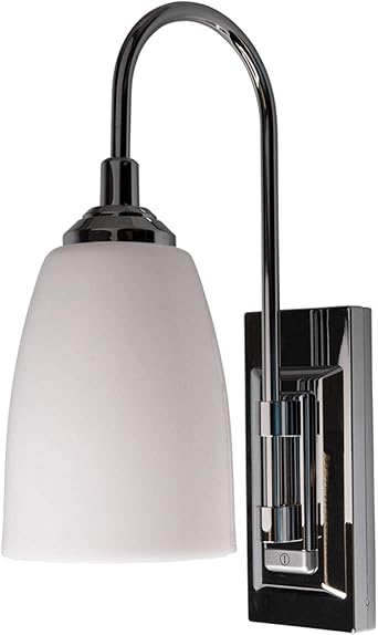 Westek Battery Operated Wall Sconce 1 Pack 70 Lumens Plastic With Chrome Finish Easy Wireless Installation Battery Wall Sconce 2 Settings Full Or Dim Lpl780c Amazon Co Uk Lighting