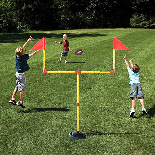 image for EXERCISE N PLAY Youth Football Goal Post Set, Flag Football, Suitable 