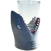 Puzzle Cool Shark Head Shot Glass - Cool Liquor or Espresso Shot Glass with Fun Shark Mouth Design, Novelty for Alcohol Drinks, Stylish Ocean Life Shooter - 4 Inches