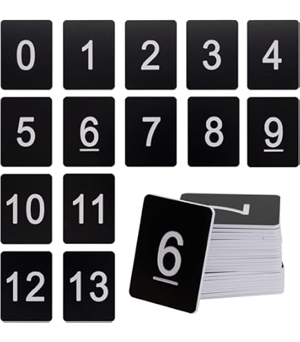 Table Numbers 1-10 10-Pack Acrylic Number Tags 1-10 - Self-Adhesive ...