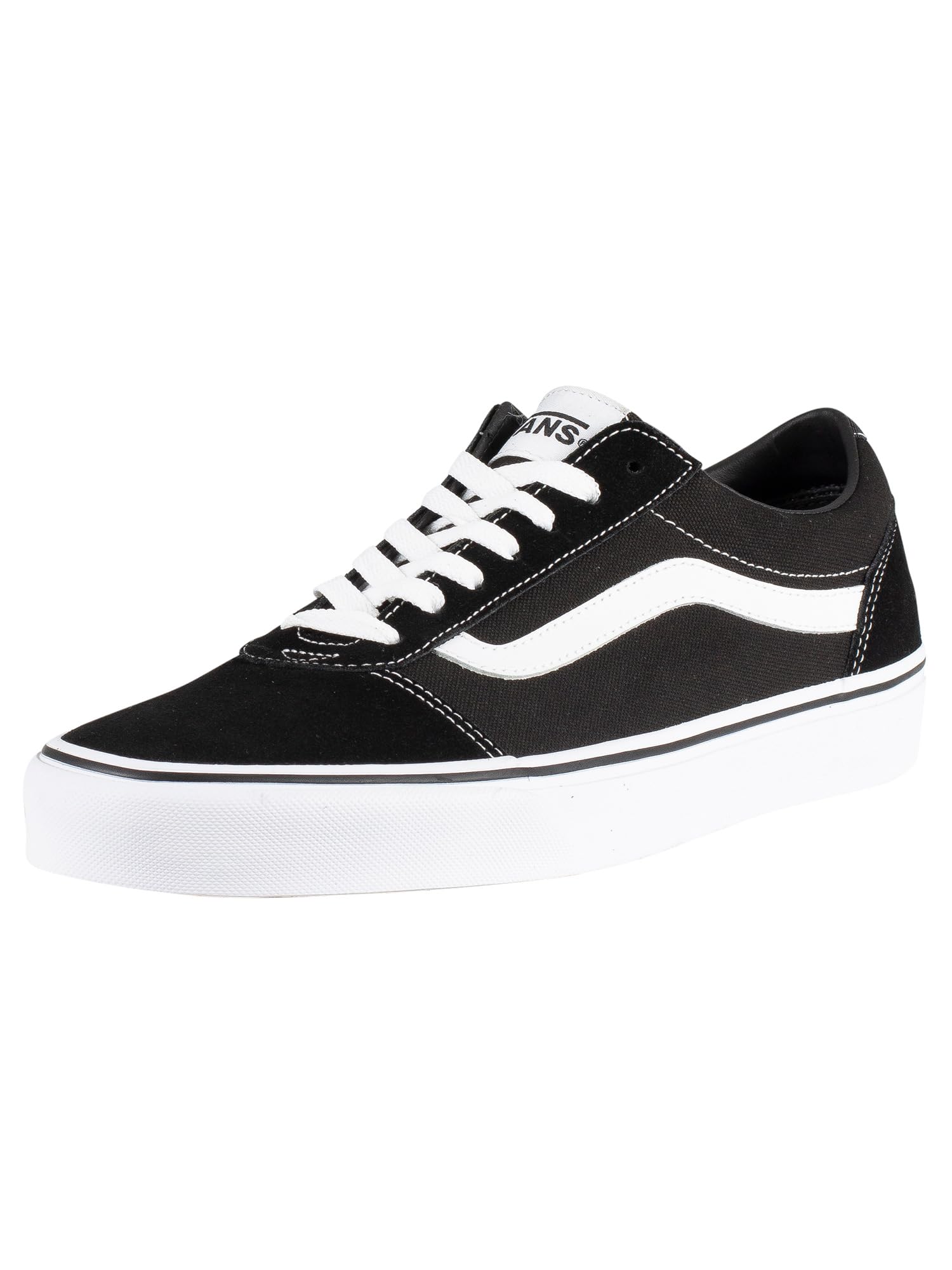 Vans Men's Ward Canvas Sneaker, Black ((Suede Black / White C4R), 42 EU