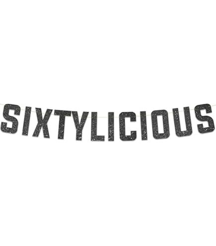 Funny 60th Birthday Banner - 'More Fun Than Three 20 Year Olds' Glitter Party Decor