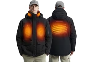 InoKraft Gifts for Men, Heated Jacket for Men with Battery Pack Included,Water-Resistant Winter Coat, Christmas Gifts for Him