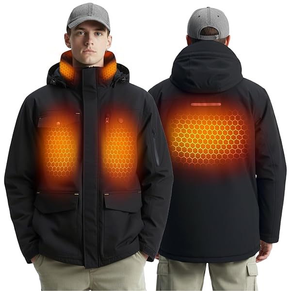INOKRAFT HEATED JACKET FOR MEN WITH RECHARGABLE BATTERY...