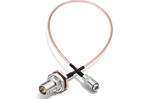 BINGFU DIN 1.0/2.3 Male to BNC Female 75 Ohm Video SDI Cable 30cm 12 inch for 3G HD SDI Video Recorder Camera Assist Monitor Audio Gateway Hub Broadcast Router Frame Synchronizer Sync Converter