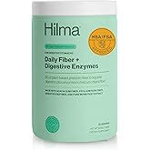 Hilma Daily Fiber and Digestive Enzymes, Fiber Supplement Powder with Prebiotics and Enzymes Formulated with Psyllium Husk and Acacia, Gluten Free, Vegan, FSA Eligible, Digestive Support, 30 Servings