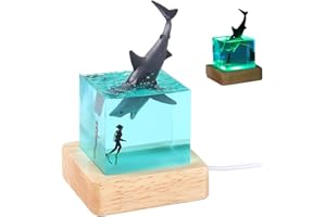 Shark 3D Night Light Driver Led Light Marine Animal Decoration Resin Toy Table Crafts Lamp