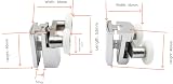 KEABATH Solid Zinc Alloy 23mm Shower Glass Door Rollers Twin Wheels 4 Pack view 3
