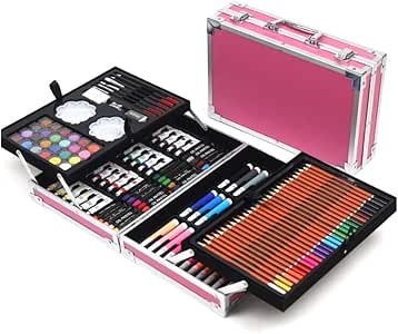 Kaiyu Estuche de Aluminio Doble Pintura para niños Set Papelería Set de