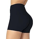 Sunzel Women's Invisible Butt Scrunch Shorts, High Waisted Biker Shorts, Gym Workout Yoga Running Shorts with Tummy Control