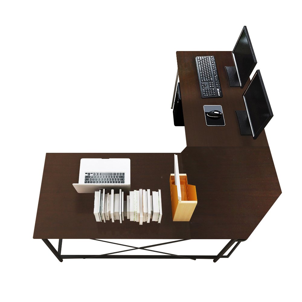 sogesfurniture Large LShaped Desk 59 x 59 inches Corner Table Computer