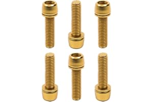 Chooee Bike Stem Bolts M5x18mm，Bicycle Stem Bolts for MTB/Road Bike with Washers（Red/Blue/Orange/Green/Rainbow/Gold）