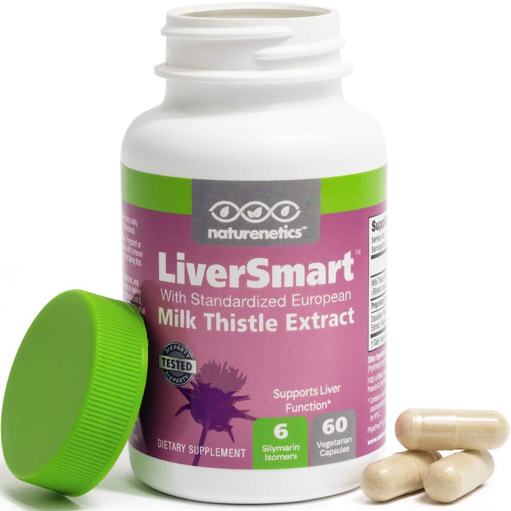 LiverSmart Milk Thistle Liver Cleanse & Support Supplement 145mg