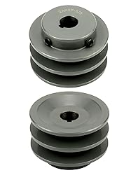 QWORK Double Groove Web Sheaves, 2.70"OD 5/8" Bore