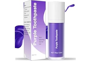 ZXSUCH Purple Toothpaste for Teeth Whitening, Purple Toothpaste Whitening, Purple Toothpaste, Purple Teeth Whitening, Tooth Stain Removal,Tooth Colour Corrector, Teeth Whitener, Teeth Whitening Booster