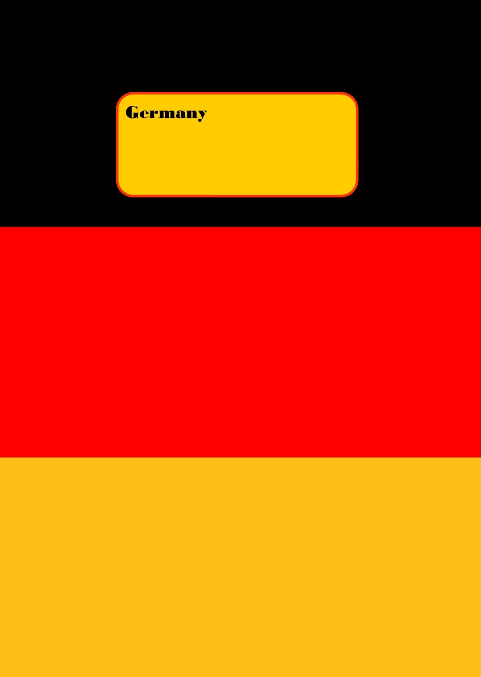 Notizbuch / Notebook Germany - Deutschland - Fanheft: DIN A4, liniert